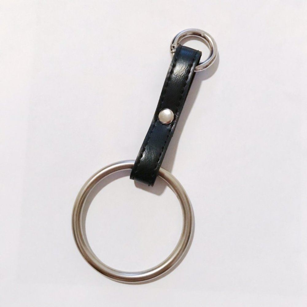 MIXXMIX Belt Loop Hoop Ring Keychain Black